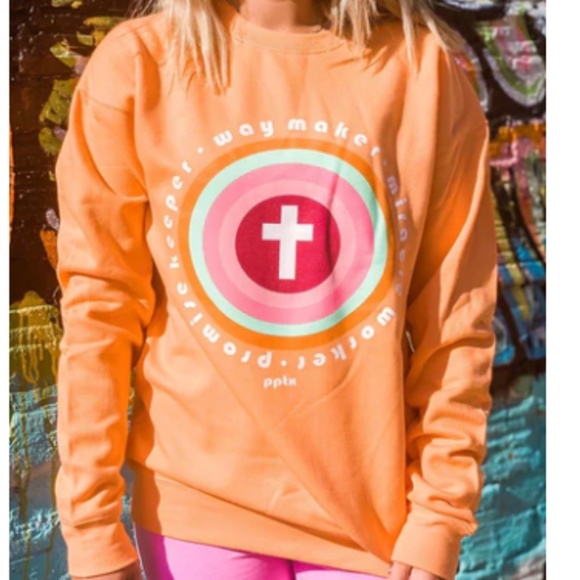 Cross Shirt Sweatshirt Christian Apparel prayer Jesus church crewneck pullover - Picture 2 of 6